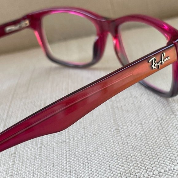 Ray-ban Women Eyeglasses Frame Double Tone Reddish Purple for small Face RB1531 - Picture 7 of 11